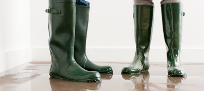 Two pairs of rubber boots