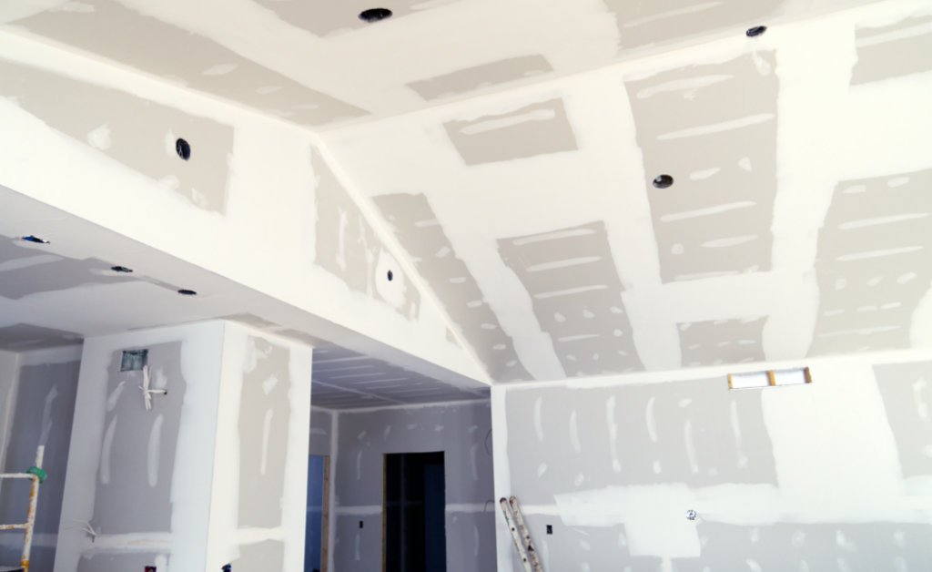 Drywall in commercial building